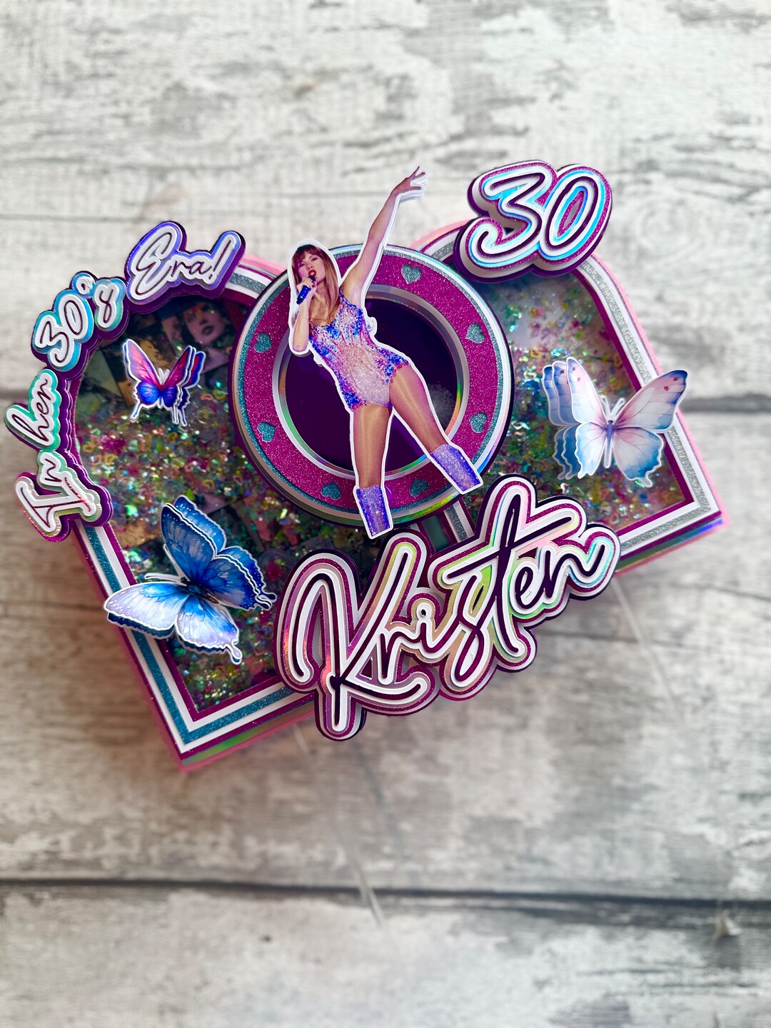 Taylor Swift Cake Topper, Personalized Red Cake Topper, In My Birthday Era, Eras Tour Cake Topper, Red Era Cake Topper - Foto 3