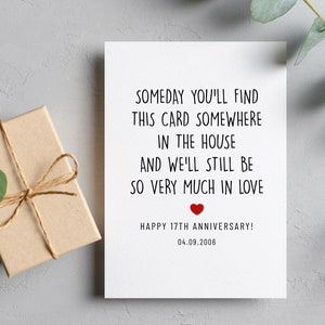 17 Years Together: 17th wedding anniversary gift for couples