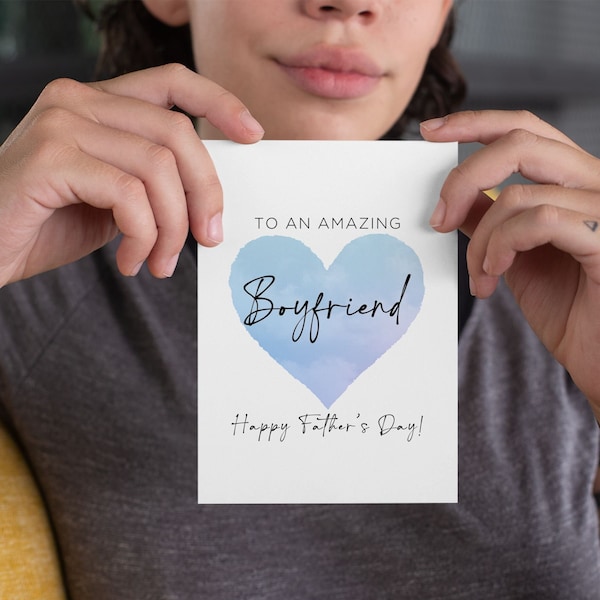 Boyfriend Fathers Day Gift, Happy Father's Day To An Amazing Boyfriend, Boyfriend Fathers Day Card, Fathers Day Gift From Girlfriend