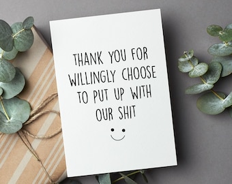 Stepdad Father's Day Card, Bonus Dad Birthday Card, Funny Father's Day Gift From Step Children, Stepdad Card, Bonus Dad Appreciation Card