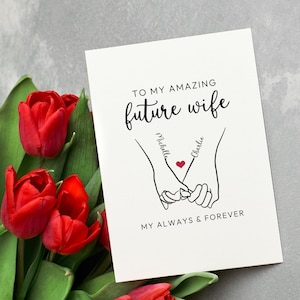 Personalized Future Wife Birthday Card, From Husband Anniversary Card, Soon To Be Wife Romantic Card, Future Wife Valentine&#39;s Day Gift