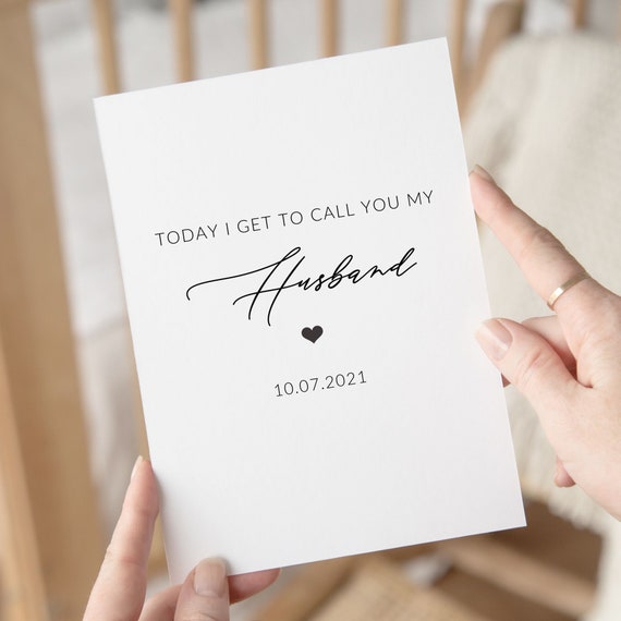 Wedding Card For Husband, Husband Wedding Day Gift, Personalized Gift For Groom, Gift From Bride, Today I Get To Call You My Husband Card