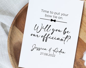 Officiant Proposal Card, Marriage Officiant Gift For Him, Bowtie Officiant Proposal Gift, Will You Be Our Officiant Card From Bride & Groom