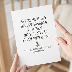 Happy First Christmas Together Card for Him, 1st Christmas Gift for