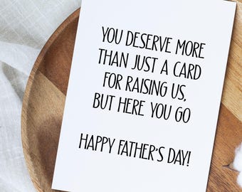 Stepdad Funny Father's Day Card, Fathers Day Gift From Stepchildren, Bonus Dad Card, Sarcastic Stepdad Card, Step Dad Appreciation Gifts