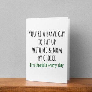 Funny Stepdad Father's Day Card, Father's Day Gift From Step Daughter, Bonus Dad Birthday Card, Stepdad Card, Bonus Dad Christmas Gift image 6