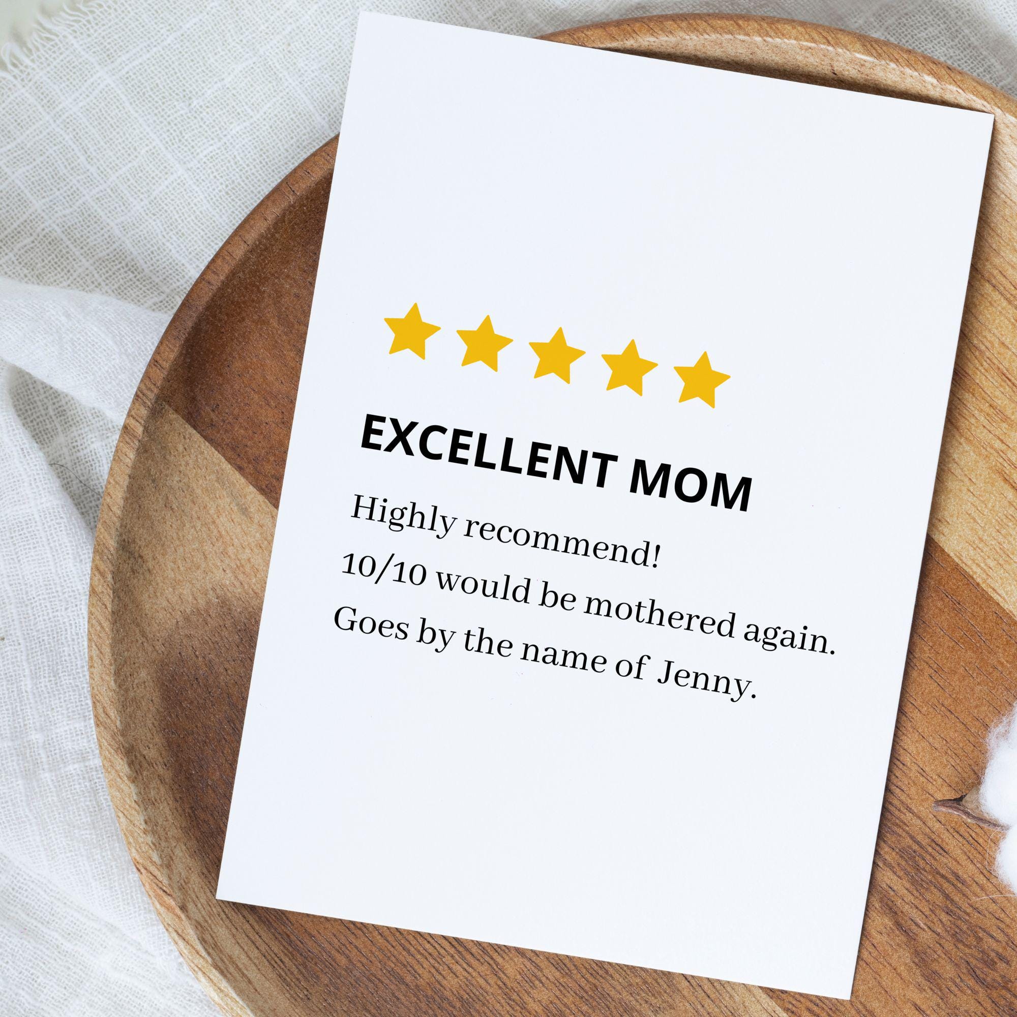 Personalized Mom Mother's Day Card, Funny Mom Card, From Daughter Card ...