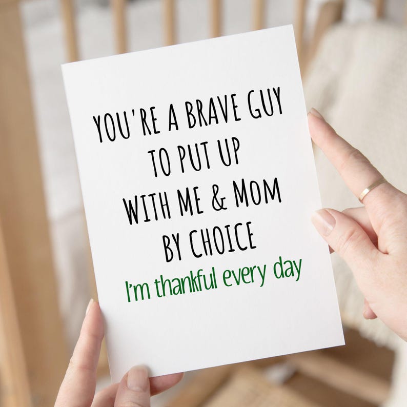 Funny Stepdad Father's Day Card, Father's Day Gift From Step Daughter, Bonus Dad Birthday Card, Stepdad Card, Bonus Dad Christmas Gift image 2