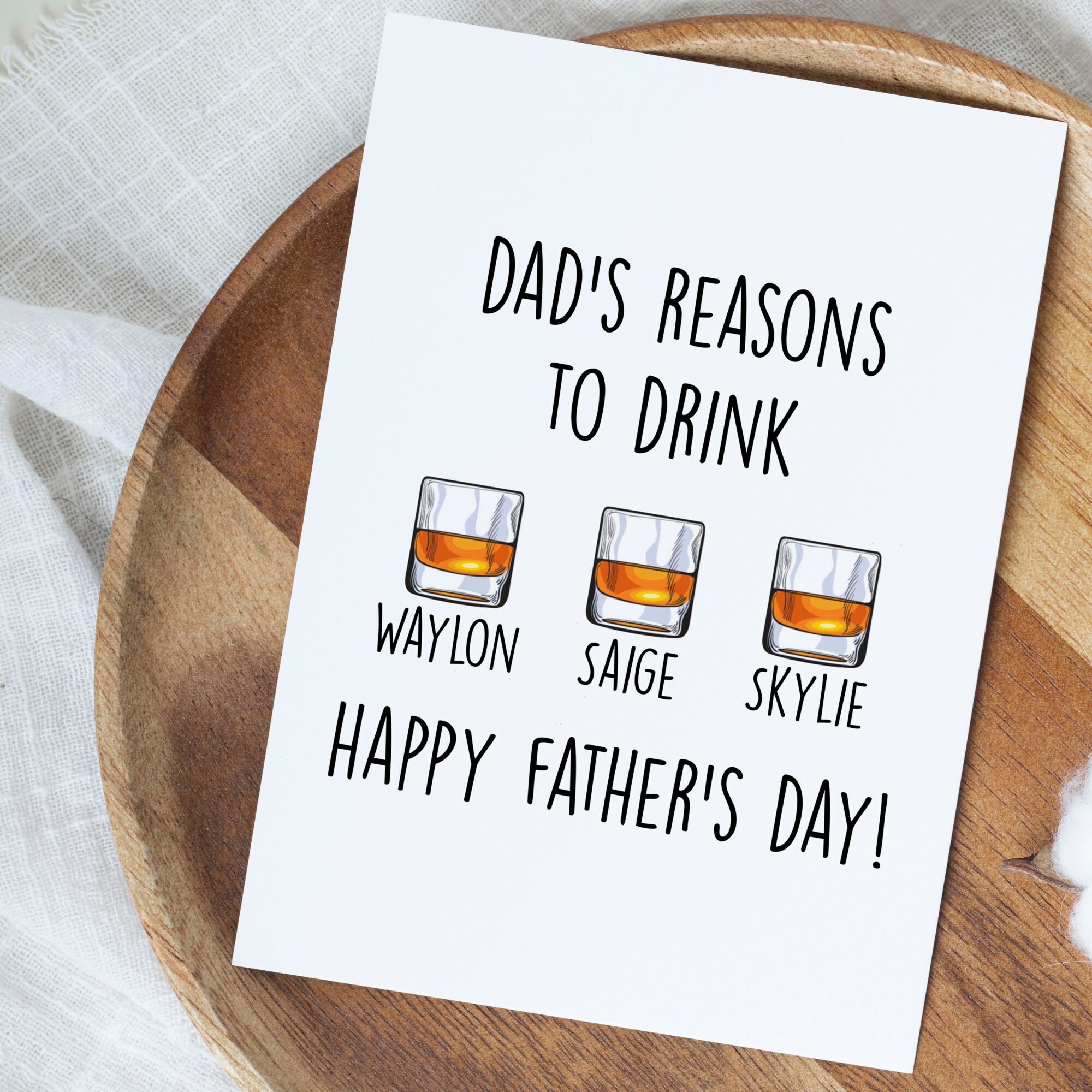 Funny Father's Day Card for Whiskey Lover Dad - Etsy