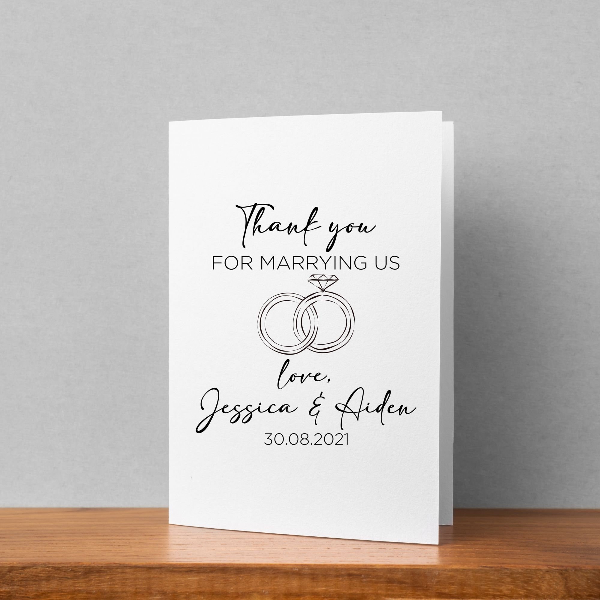 Personalized Officiant Thank You Card, Thank You for Marrying Us, Custom  Gift for Officiant, Wedding Minister Appreciation Gifts From Couple - Etsy, image size:2000x2000