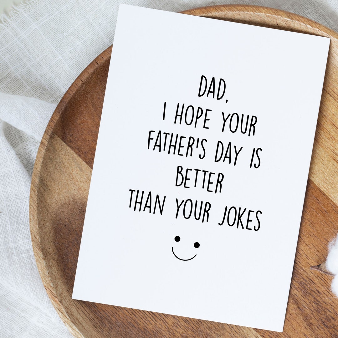 Funny Dad Father's Day Card, Dad Funny Jokes Card, Hilarious Dad Father