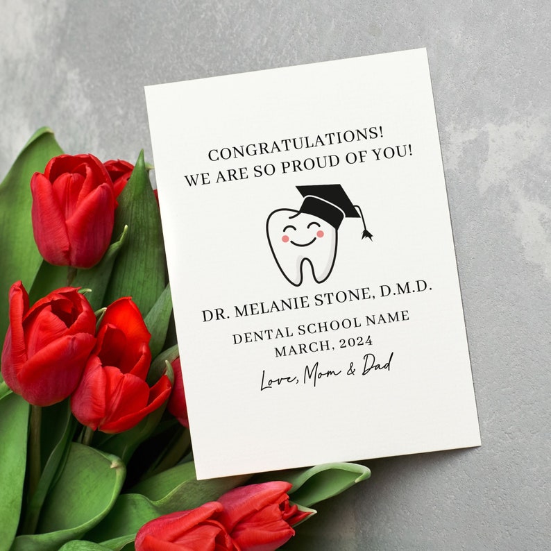 Dmd Grad Caps Personalized Dentist Graduation Gift From Mom & Dad, Doctor of Medicine ...