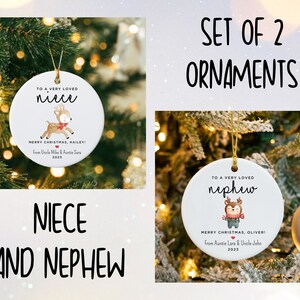 Niece and Nephew Gift From Aunt Personalized Ornament Set - Etsy
