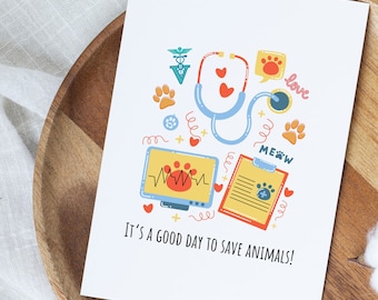 Vet Tech Week Cards Bulk, Vet Tech Card Pack, Vet Tech Week Thank You Gift, Vet Technician Card, Veterinary Technician Gift, RVT Apreciation