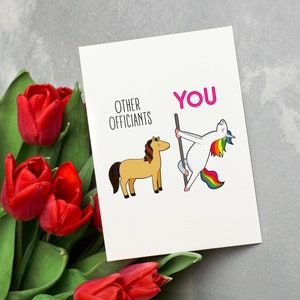 Funny Officiant Proposal Card, Marriage Officiant Gift Wedding Day, Officiant Gift Ideas, Wedding Minister Thank You Gift From Bride & Groom