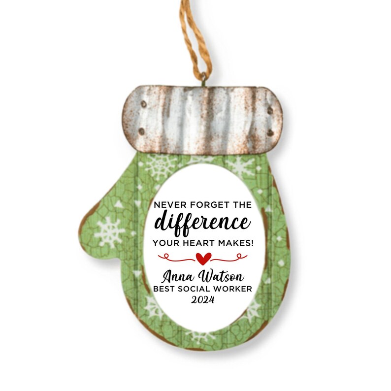 Never the Difference You Make Ornament, Personalized Christmas