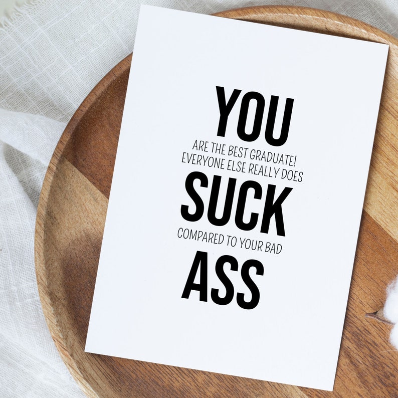 Funny Card for Fresh Graduate Funny Graduation Gag Gifts Etsy