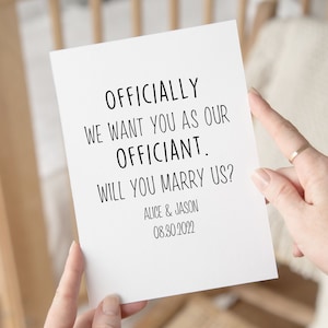 Personalized Officiant Proposal Card, Funny Card For Officiant, Custom Gift For Officiant, Wedding Minister Appreciation Gifts From Couple