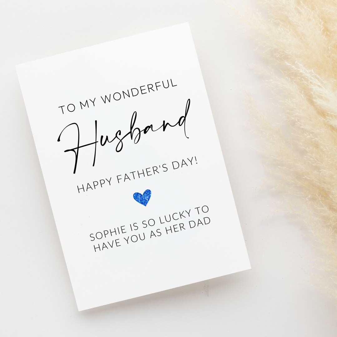 Personalized Husband Happy Father's Day Card, Father's Day to Husband ...