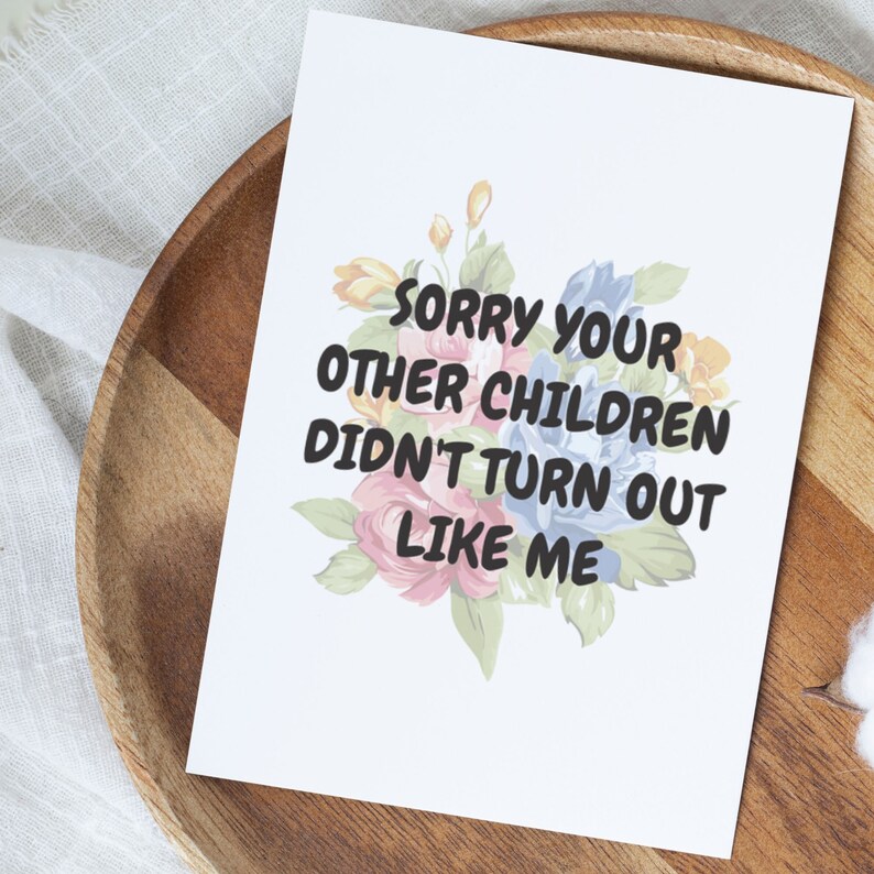 Funny Mothers Day Card for Mom, Unique Mother's Day Gift From Daughter ...