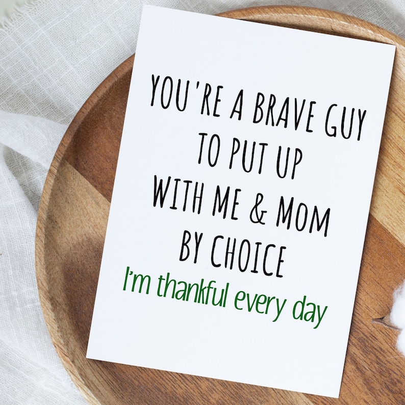 Funny Stepdad Father's Day Card, Father's Day Gift From Step Daughter, Bonus Dad Birthday Card, Stepdad Card, Bonus Dad Christmas Gift image 5