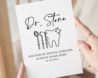 Personalized Dentist Graduation Card, Doctor Of Dental Surgery Gifts, Custom DDS Graduation Gifts, Dental School Graduate Gift, New Dentist