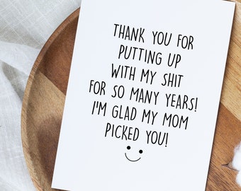 Stepdad Father's Day Card, Funny Gift From Step Daughter, Bonus Dad Birthday Card, Stepdad Card, Bonus Dad Appreciation Gift, Stepdad Card