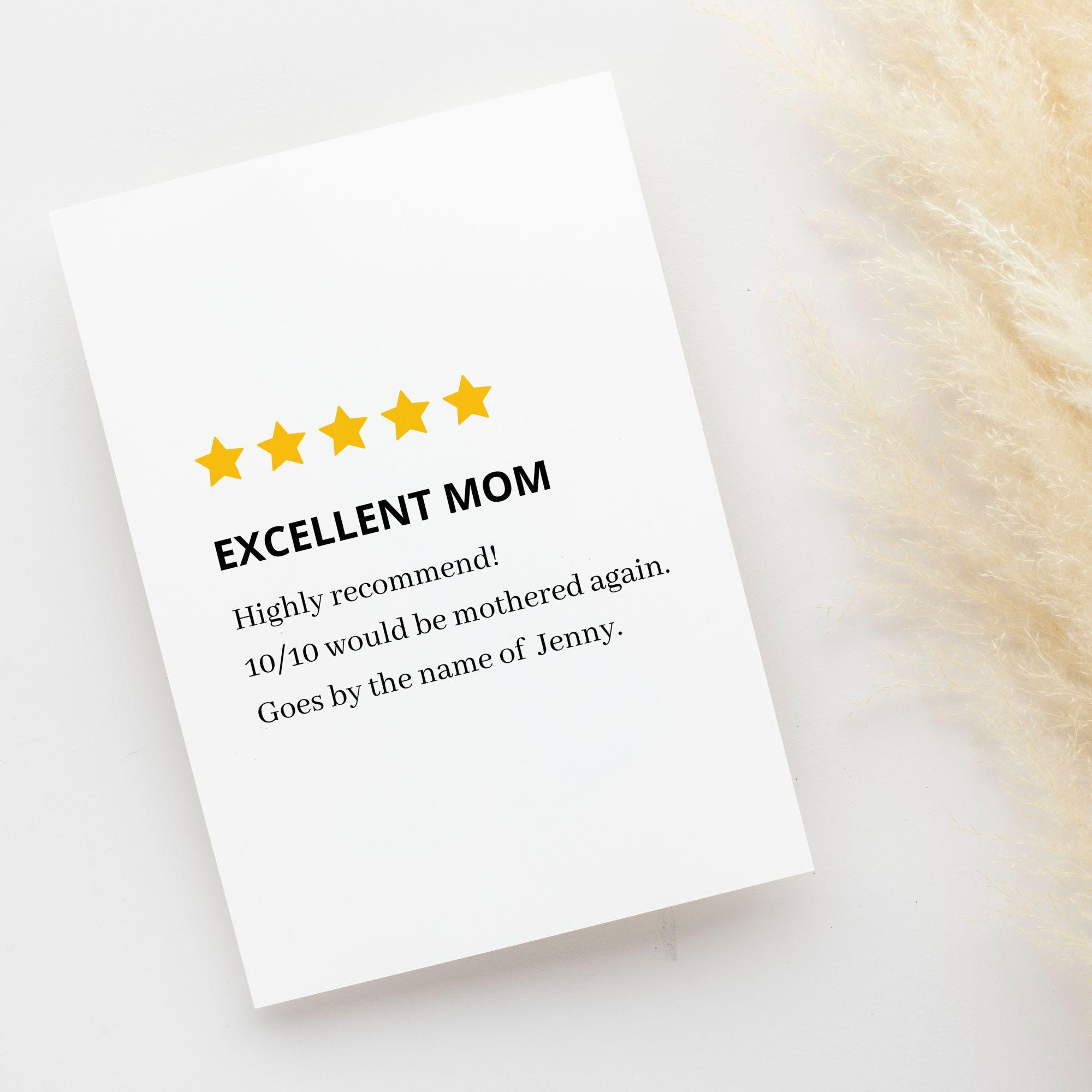 Personalized Mom Mother's Day Card, Funny Mom Card, From Daughter Card ...