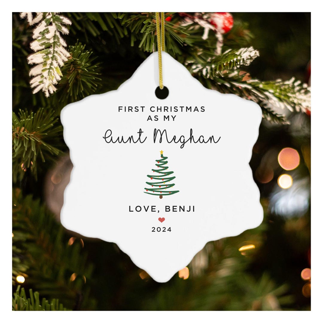 First Christms as My Aunt Gift From Baby, New Aunt Christmas Ornament ...