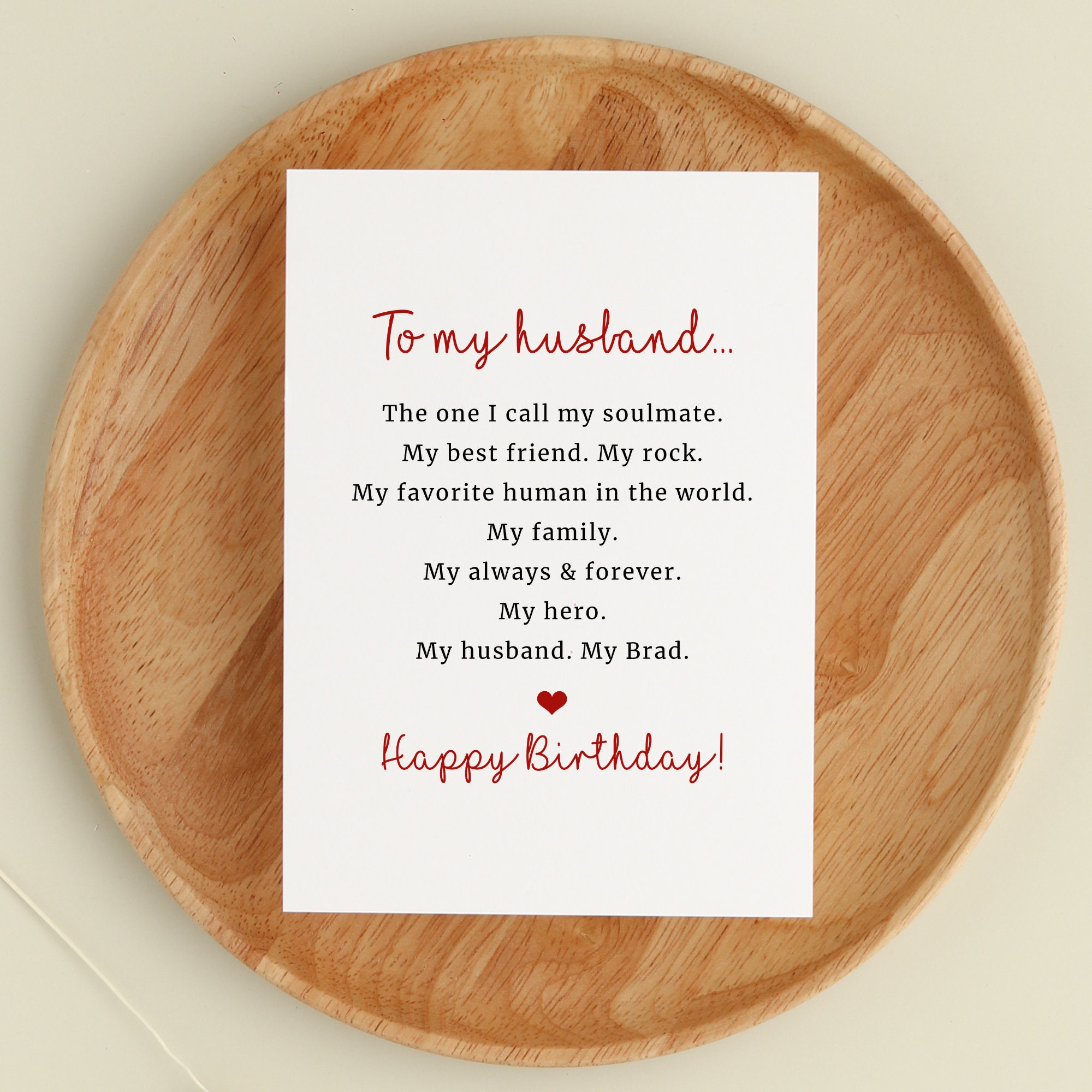 Happy Birthday to My Husband, Personalized Birthday Card for Him, Bday  Cards for Hubby, Romantic Gift for My Significant Other - Etsy Finland, image size:2000x2000