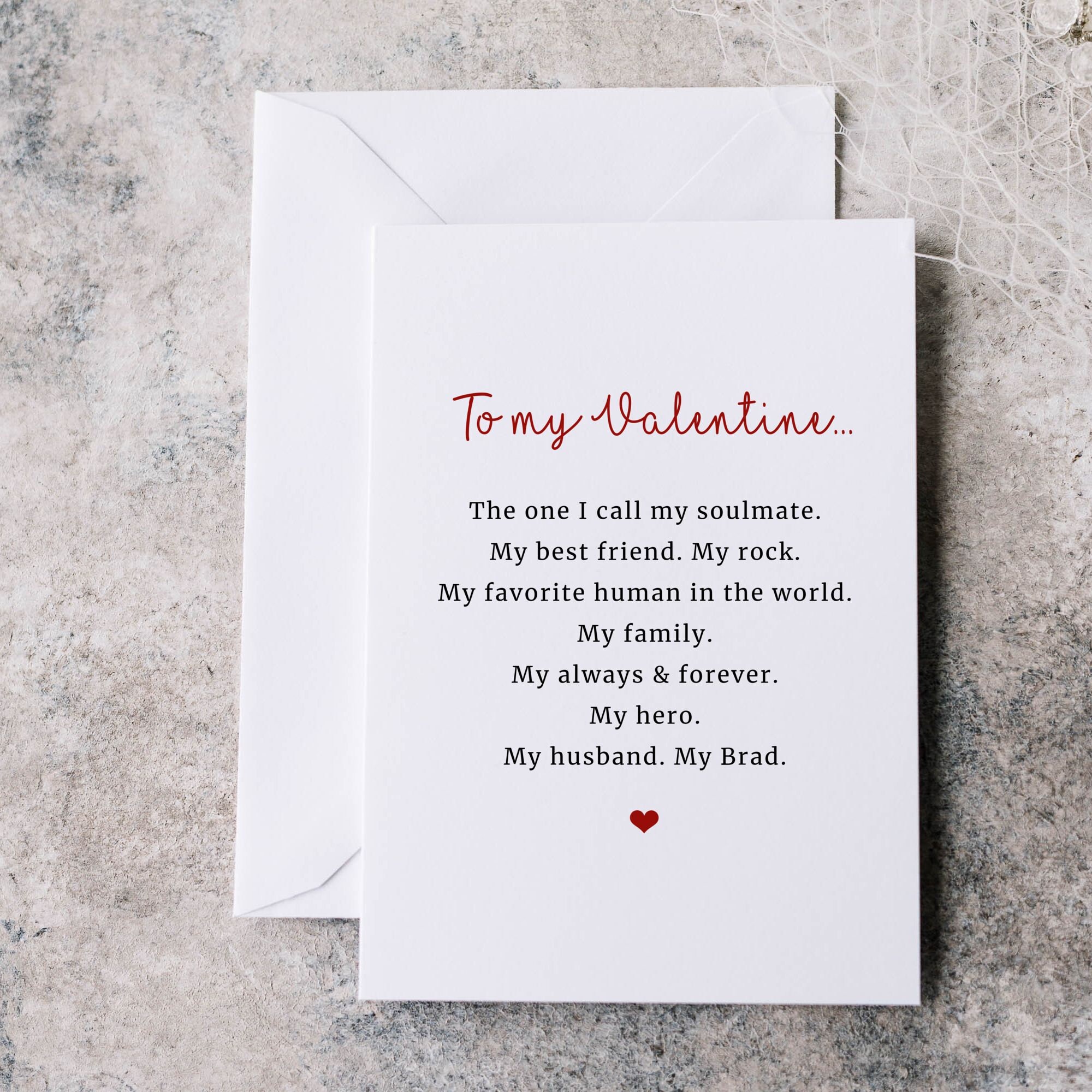 Personalized Valentines Day Card for Husband, Valentines Cards for Him ...