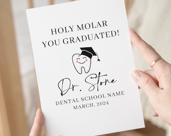 Personalized Dentist Graduation Gift For Friend, Funny Dentist Card, Congratulations Card, Dental School Graduate Gift, Dentist Funny Gifts