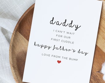 Daddy Father's Day Card From Bump, Happy Father's Day From The Bump Card, Daddy To Be Father's Day Card, Father's Day Gift From Baby
