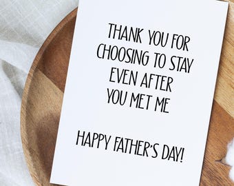 Funny Father's Day Card For Stepdad, Fathers Day Gift From Step Daughter, Bonus Dad Card, Sarcastic Stepdad Card, Step Dad Appreciation Gift