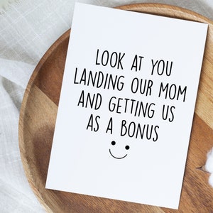 Funny Bonus Dad Card, Bonus Dad Birthday Gift From Step Kids, Stepdad Birthday Card, Step Dad Birthday Gift, Funny Stepfather Card image 1