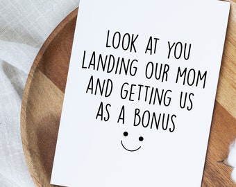 Funny Bonus Dad Card, Bonus Dad Birthday Gift From Step Kids, Stepdad Birthday Card, Step Dad Birthday Gift, Funny Stepfather Card