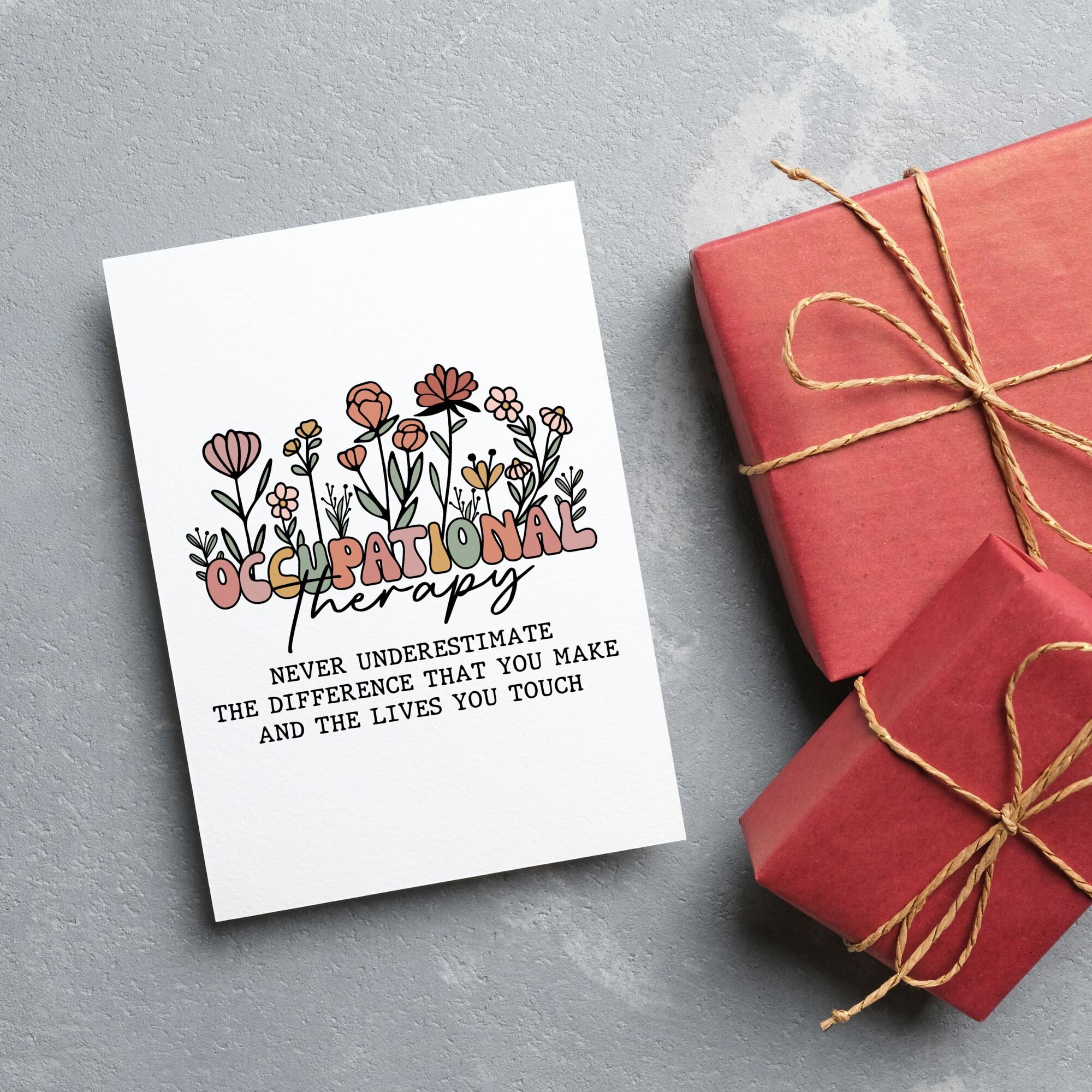 Occupational Therapy Card, Occupational Therapist Appreciation Card ...
