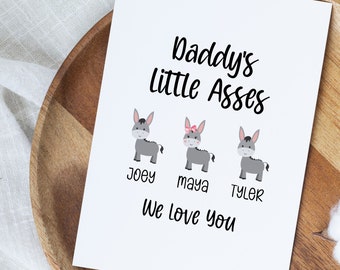 Personalized Daddy Father's Day Card, Funny Farm Daddy Gift From Kids, Daddy Birthday Card, From Kids Gift For Dad, Daddy Birthday Gift