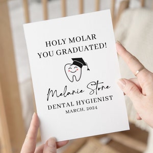 Personalized Dental Hygienist Graduation Gift For Friend, Funny Dentist Card, Congratulations Card, Dental Hygiene School, Funny Gifts