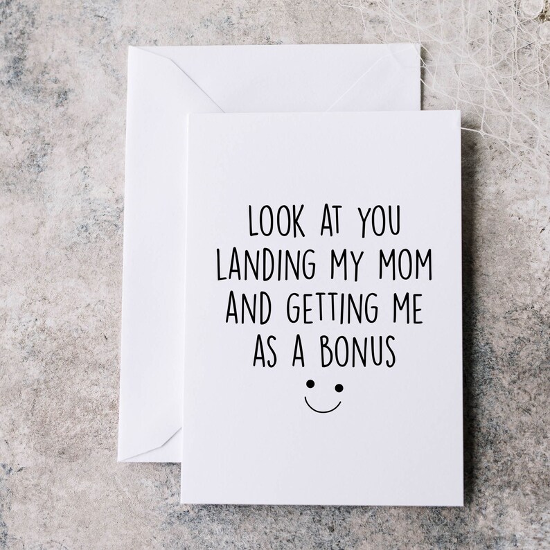 Funny Bonus Dad Card, Bonus Dad Birthday Gift From Step Kids, Stepdad Birthday Card, Step Dad Birthday Gift, Funny Stepfather Card image 2
