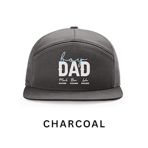 Boy Dad Custom Trucker Hat, Personalized Boy Dad Father's Day Gift, Kids Names Snapback Hat For Dad, Cool Dad Birthday Gift From Sons