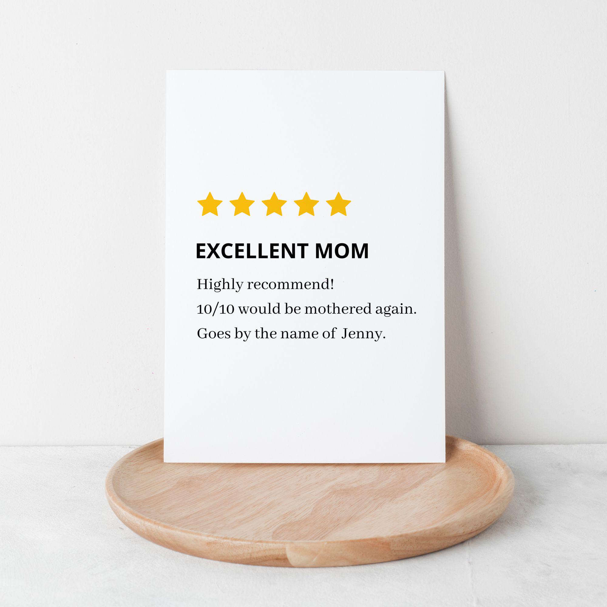 Personalized Mom Mother's Day Card, Funny Mom Card, From Daughter Card ...