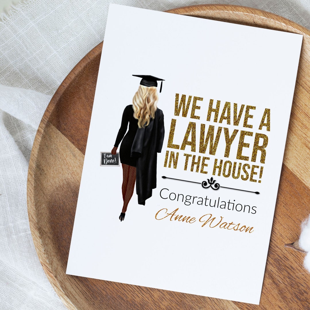 Personalized Law School Graduation Card For Daughter Or Son Custom 