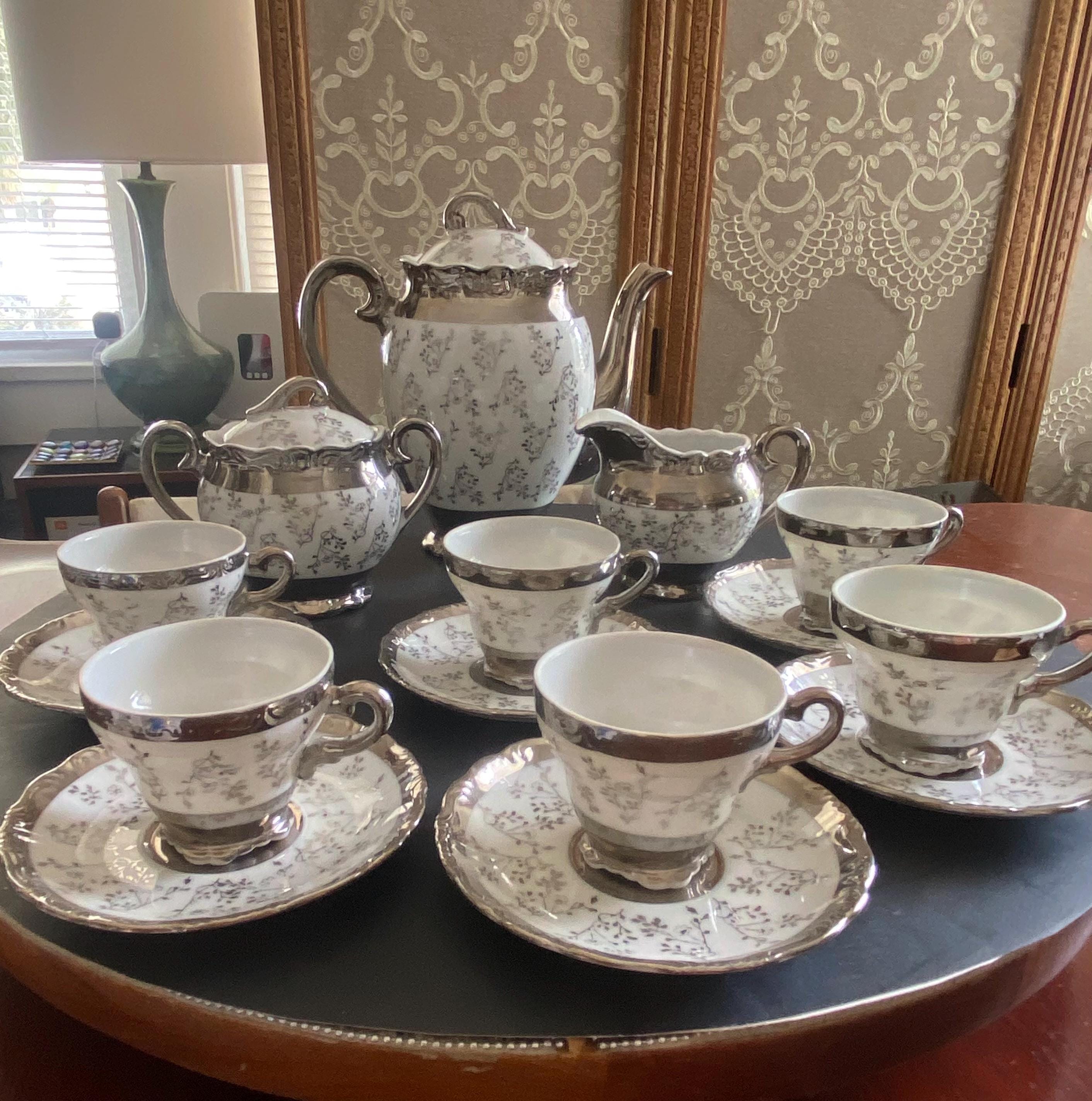 Sterling Silver Demitasse Cups and Saucers - Etsy