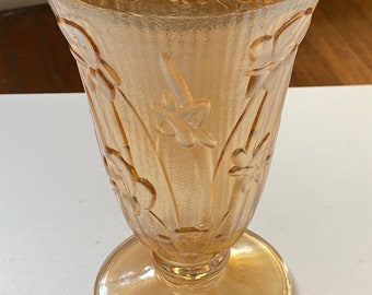 Vintage Jeannette Glass Iridescent Vase