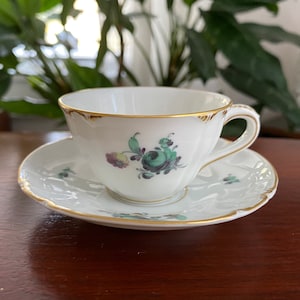 Nymphenburg Porcelain Demitasse Cup and Saucer, Early 20th Century