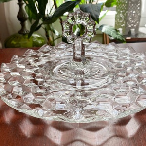 Fostoria American Clear Serving Tray with Handle