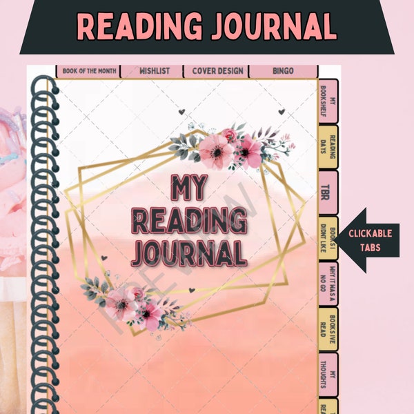 Simple Digital Reading Journal, Digital Reading Tracker, Book Review, Digital Romance Reading Journal, Android Digital Reading Journal