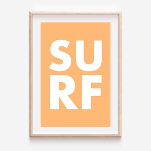 Surf Wall Art, Printable Surf Art, Surf Art Digital Download, Surf Print Wall Decor