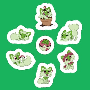 Sprigatito Glossy Sticker Set